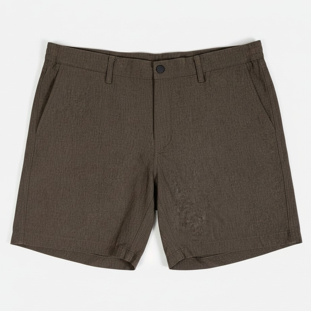 Thousand Miles Men's Large Brown 7" Flat Front Gym Casual Athletic Shorts